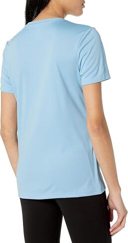 تي شيرت Hanes Sport Cool DRI للسيدات - تي شيرت قصير الأكمام ماص للرطوبة مع تحكم في الرائحة FreshIQ، نسيج سريع الجفاف، عامل حماية من الأشعة فوق البنفسجية 40+، قميص للتمرين والجري، 3XL أزرق فاتح in Kuwait