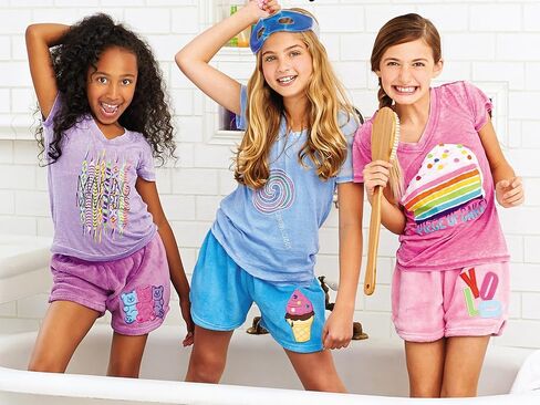 iscream Big Girls' Short Sleeve V-Neck Burnout Tee in Saudi Arabia