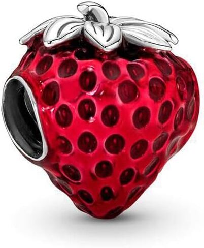 Fresa sin semillas Strawberry Charm 925 Sterling Silver Pendant,Jewelry Beads Gifts for Women Bracelet&Necklace 102 in Saudi Arabia