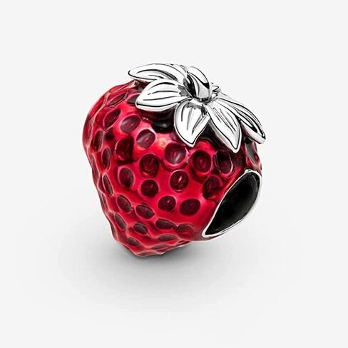 Fresa sin semillas Strawberry Charm 925 Sterling Silver Pendant,Jewelry Beads Gifts for Women Bracelet&Necklace 102 in Saudi Arabia