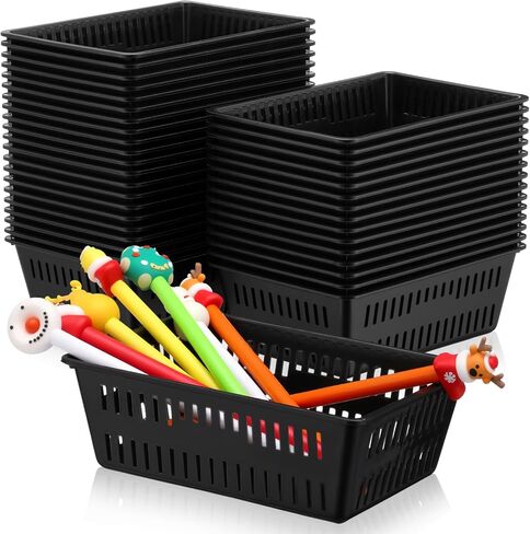 36 Pack Classroom Storage Baskets Small Plastic Baskets for Organizing Crayon Pencil Container Colorful Storage Trays Bin Holder for Paper Shelf Drawer School Desk Home Office 6.1"L x 4.3"W x 2.36"H in Kuwait