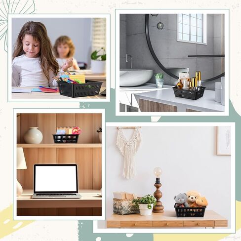 36 Pack Classroom Storage Baskets Small Plastic Baskets for Organizing Crayon Pencil Container Colorful Storage Trays Bin Holder for Paper Shelf Drawer School Desk Home Office 6.1"L x 4.3"W x 2.36"H in Kuwait