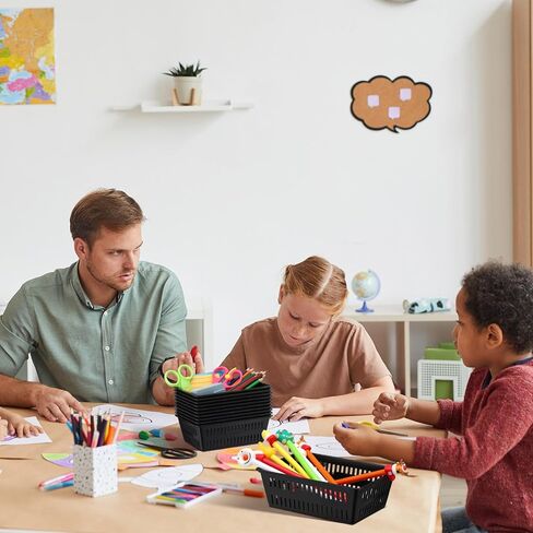 36 Pack Classroom Storage Baskets Small Plastic Baskets for Organizing Crayon Pencil Container Colorful Storage Trays Bin Holder for Paper Shelf Drawer School Desk Home Office 6.1"L x 4.3"W x 2.36"H in Kuwait