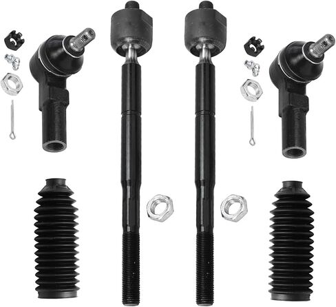 محور ديترويت - مجموعة قضبان ربط أمامية 2WD 6 قطع لسيارة Toyota Tacoma 1995-2004، 4 أطراف قضيب ربط خارجي وداخلي للتعليق 2 حذاء 1996 1997 1998 1999 2000 2001 2002 2003 استبدال [5 العروات] in Saudi Arabia