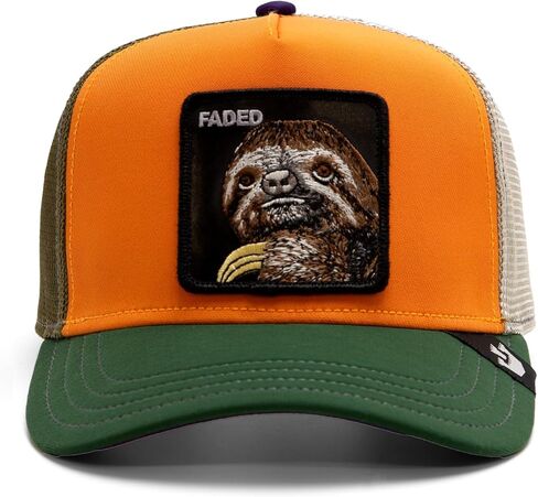 Goorin Fasho Sloth Trucker Hat, Orange, One Size, Unisex in Saudi Arabia