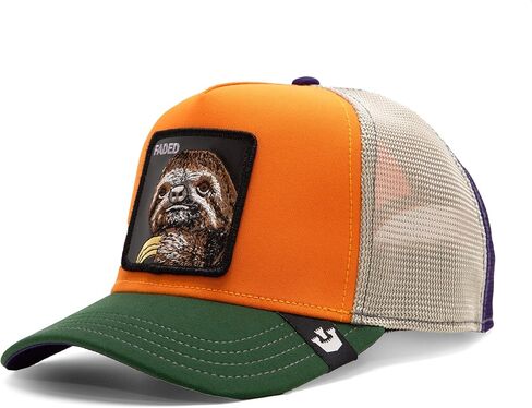 Goorin Fasho Sloth Trucker Hat, Orange, One Size, Unisex in Saudi Arabia