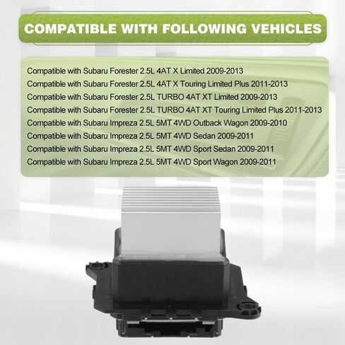 HVAC Heater Blower Motor Ac Fan Resistor Compatible with Subaru Forester 2.5L 4AT X Limited 2009-2013, HVAC Control Module, 73533FG000, 6pins, 1pc in Saudi Arabia