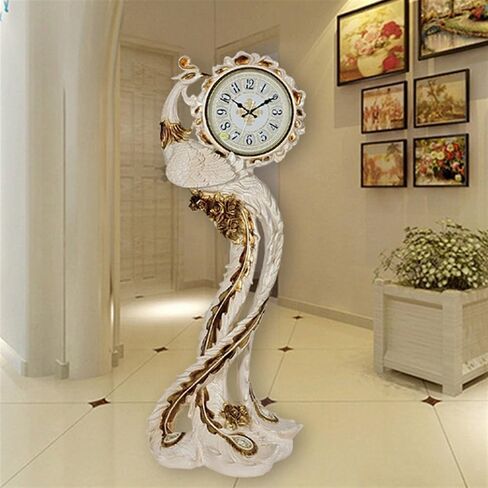الطابق المدرج ساعة الراتنج ساعة الجد على شكل الطاووس ساعة الجد غرفة المعيشة الديكور النمط الصيني ساعة مكتب الرجعية الدائمة على مدار الساعة غرفة المعيشة على مدار الساعة in Saudi Arabia
