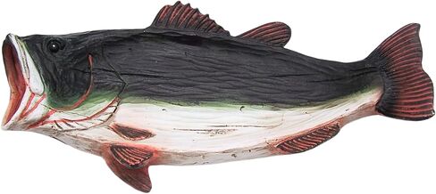 Nature Inspired Decor- Bass Fish Trinket Tray, Rustic Bait Hook & Key Tray, Gift for Fishers, 13 Inches in Saudi Arabia