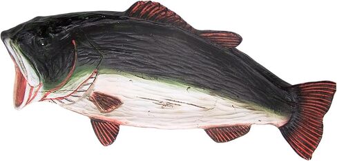 Nature Inspired Decor- Bass Fish Trinket Tray, Rustic Bait Hook & Key Tray, Gift for Fishers, 13 Inches in Saudi Arabia
