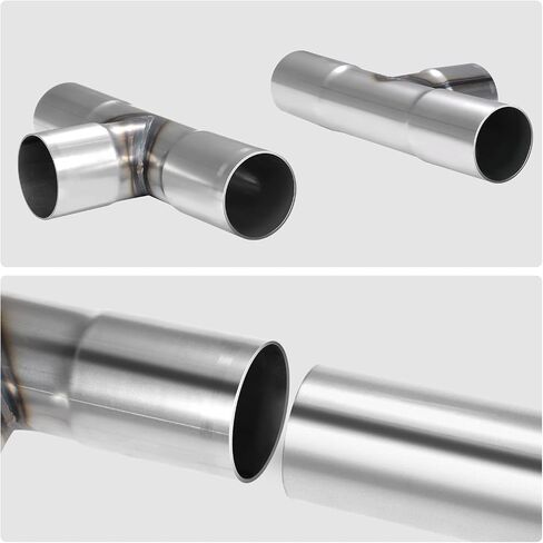 DNA MOTORING 4pcs 2.5 Inches Mild Steel DIY Custom Exhaust Tubing Mandrel Bend Pipe Straight Connecting Pipe Kit, Universal Fit, ZTL-25RAW-H in Saudi Arabia