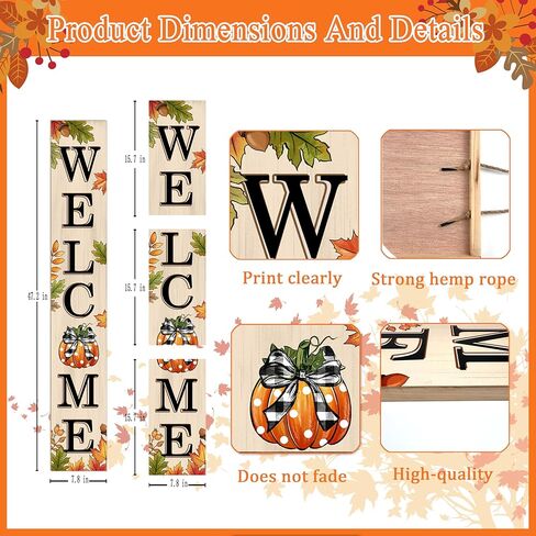 سعيد هالوين الشرفة علامة شبح وجه اليقطين الباب شنقا ديكور خشبي عمودي داخلي في الهواء الطلق يقف خدعة أو علاج علامات الترحيب لحديقة المنزل ساحة مزرعة الشرفة 47.2 × 7.8 بوصة in Kuwait