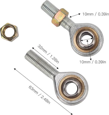 Aramox Tie Rod Ball Joint, 2Pcs Rod End Joint Bearing Left Right M10 Replacement for Modified ATV Four Wheel Quad Kart in Saudi Arabia