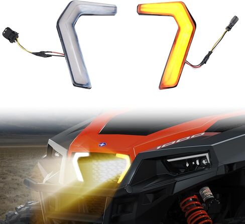 A & UTV PRO LED Turn Signal Fang Lights for 2016-2025 Polaris General 1000 Accessories Front Grille Fang Accent Light Signature Assembly, 2 pcs in Saudi Arabia