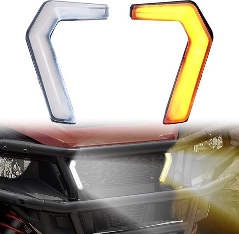 A & UTV PRO LED Turn Signal Fang Lights for 2016-2025 Polaris General 1000 Accessories Front Grille Fang Accent Light Signature Assembly, 2 pcs in Saudi Arabia