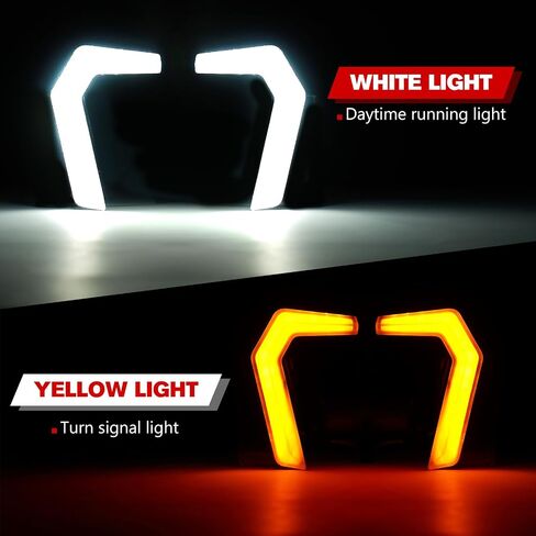 A & UTV PRO LED Turn Signal Fang Lights for 2016-2025 Polaris General 1000 Accessories Front Grille Fang Accent Light Signature Assembly, 2 pcs in Saudi Arabia