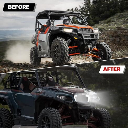 A & UTV PRO LED Turn Signal Fang Lights for 2016-2025 Polaris General 1000 Accessories Front Grille Fang Accent Light Signature Assembly, 2 pcs in Saudi Arabia