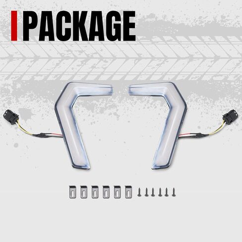 A & UTV PRO LED Turn Signal Fang Lights for 2016-2025 Polaris General 1000 Accessories Front Grille Fang Accent Light Signature Assembly, 2 pcs in Saudi Arabia
