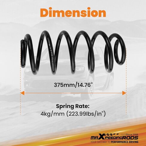 زنبرك خلفي maxpeedingrods مقاس 2 بوصة لسيارة GM SUV 2007-2014، لسيارة Chevy Tahoe/Suburban/Avalanche 1500، لسيارة GMC Yukon/Yukon XL 1500، مجموعة ملفات السقوط in Saudi Arabia