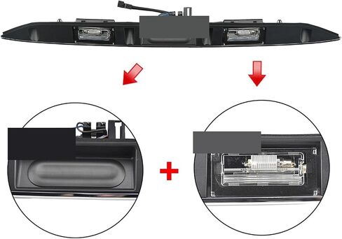 51137074020 غطاء صندوق السيارة الخلفي مقبض قبضة متوافق مع BMW Mini R50 R52 R53 2000-2008 مفتاح الباب الخلفي 51137167530 (كروم) in Saudi Arabia