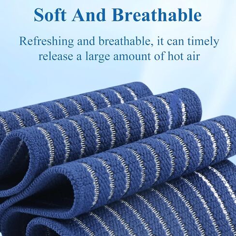 4-Pack Reusable Ice Pack Strap - 35.5"x3" Hook and Loop Elastic Holder & Extender Belt for Secure Ice Pack Wrap, Blue in Kuwait
