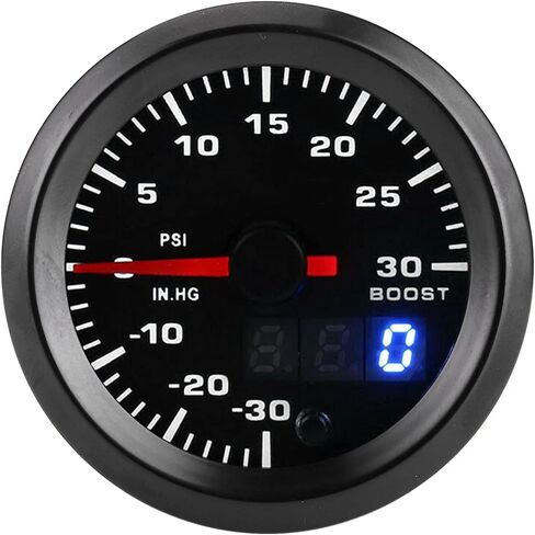 Turbo Boost Gauge, Auto Meter, 2in/52mm Universal 7 Colors Led Turbo Boost Meter Psi Pressure Gauge Digital Display Pointer in Saudi Arabia