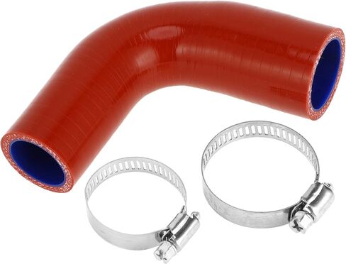 X AUTOHAUX 1 Set 28mm/1.1"-32mm/1.26" ID 90mm/3.54" Length 90° Red Blue Car Silicone Hose with Clamps Coolant Hose Universal in Saudi Arabia