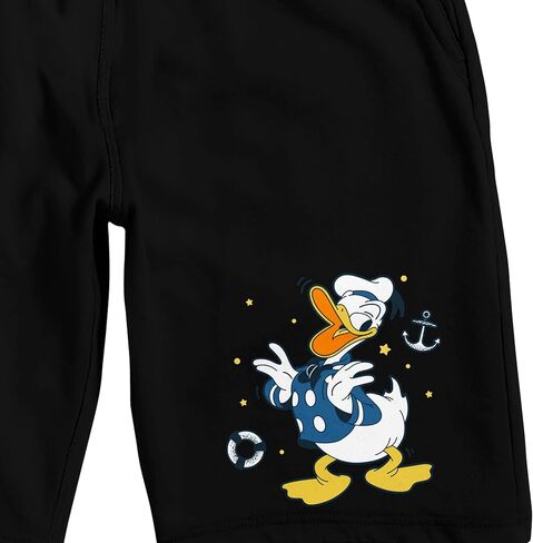 Disney Classic Characters Donald Duck on Black Adult Lounge Short in Saudi Arabia