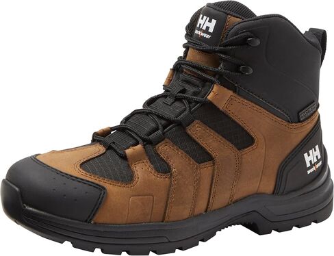 Helly-Hansen Oslo Hiker Mid Aluminum Toe Work Boots for Men - Lightweight Leather & Ripstop with Cushion Midsoles & Slip-Resistant Outsoles, EH Rated in Saudi Arabia