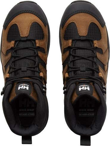 Helly-Hansen Oslo Hiker Mid Aluminum Toe Work Boots for Men - Lightweight Leather & Ripstop with Cushion Midsoles & Slip-Resistant Outsoles, EH Rated in Saudi Arabia