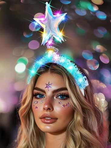 CAKURE Light Up Headband Star Headpieces إكسسوارات الشعر للفتيات in Saudi Arabia