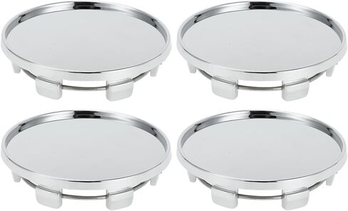 4pcs Universal Wheel Center Hub Cap Durable 69mm 2.72" Outside Diameter Vehicle Hub Covers Car Plastic Chrome Silver Tone in Saudi Arabia
