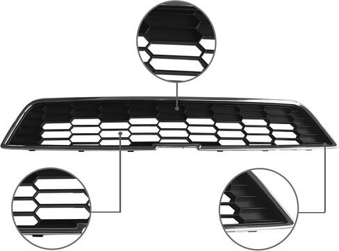 PartsFlow Grille Compatible With 2012-2016 Chevrolet Chevy Sonic Upper Chrome Frame Trim Shell W/Black Insert Grill in Saudi Arabia