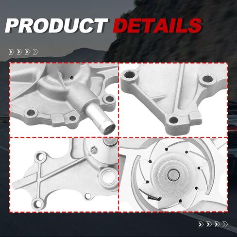 Engine Water Pump Automotive w/Gasket 125-1820 AW4094 Compatible for Ford Taurus Windstar Mercury Sable 3.0L 1995-2007 in Saudi Arabia