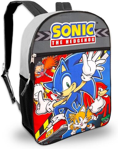 مجموعة حقيبة ظهر Sonic The Hedgehog للأطفال - حزمة مع حقيبة ظهر مقاس 16 بوصة، ومجلدات، ودفتر ملاحظات، وزجاجة مياه، وملصقات، والمزيد | لوازم مدرسية سونيك للأولاد والبنات in Saudi Arabia