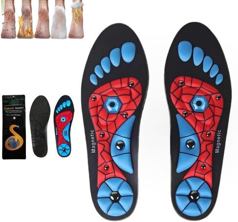 Acupressure Insoles for Men and Women- Orthopedic Acupoint Massage Insoles, Non-Slip Shock Absorption, Breathable Design for Foot Pain Relief & All-Day Comfort (Blue, S(Men 4-7/Women 5-8)) in Saudi Arabia
