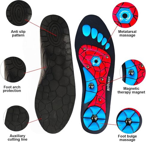Acupressure Insoles for Men and Women- Orthopedic Acupoint Massage Insoles, Non-Slip Shock Absorption, Breathable Design for Foot Pain Relief & All-Day Comfort (Blue, S(Men 4-7/Women 5-8)) in Saudi Arabia