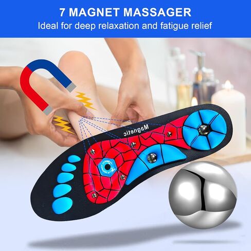 Acupressure Insoles for Men and Women- Orthopedic Acupoint Massage Insoles, Non-Slip Shock Absorption, Breathable Design for Foot Pain Relief & All-Day Comfort (Blue, S(Men 4-7/Women 5-8)) in Saudi Arabia