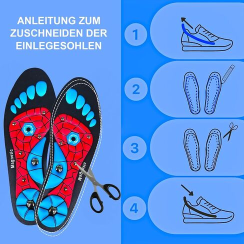 Acupressure Insoles for Men and Women- Orthopedic Acupoint Massage Insoles, Non-Slip Shock Absorption, Breathable Design for Foot Pain Relief & All-Day Comfort (Blue, S(Men 4-7/Women 5-8)) in Saudi Arabia