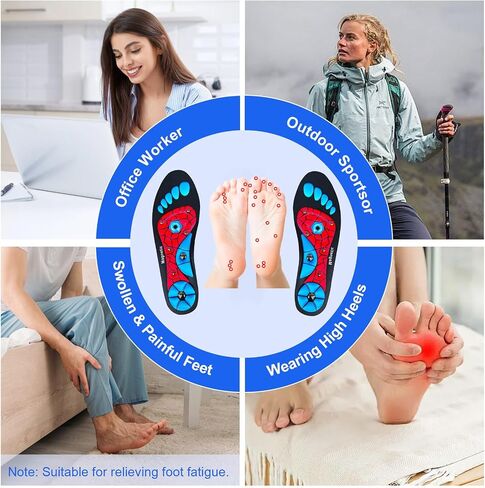 Acupressure Insoles for Men and Women- Orthopedic Acupoint Massage Insoles, Non-Slip Shock Absorption, Breathable Design for Foot Pain Relief & All-Day Comfort (Blue, S(Men 4-7/Women 5-8)) in Saudi Arabia