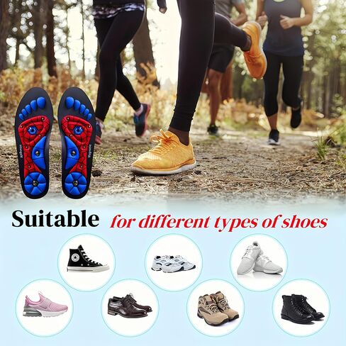 Acupressure Insoles for Men and Women- Orthopedic Acupoint Massage Insoles, Non-Slip Shock Absorption, Breathable Design for Foot Pain Relief & All-Day Comfort (Blue, S(Men 4-7/Women 5-8)) in Saudi Arabia