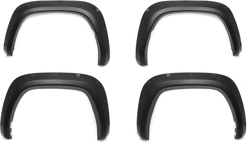 IKON MOTORSPORTS Fender Flares Compatible with 2022-2025 Toyota Tundra All Models, Pocket Style PP Smooth Black Wheel Flare Cover Protector Set, 4 Pcs, Front & Rear in Saudi Arabia