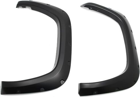 IKON MOTORSPORTS Fender Flares Compatible with 2022-2025 Toyota Tundra All Models, Pocket Style PP Smooth Black Wheel Flare Cover Protector Set, 4 Pcs, Front & Rear in Saudi Arabia