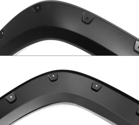 IKON MOTORSPORTS Fender Flares Compatible with 2022-2025 Toyota Tundra All Models, Pocket Style PP Smooth Black Wheel Flare Cover Protector Set, 4 Pcs, Front & Rear in Saudi Arabia