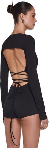 Dolls Kill Open Back Fitted Romper by DARKER WAVS in Saudi Arabia