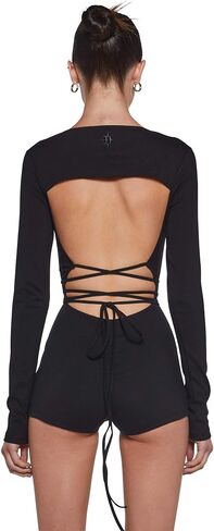Dolls Kill Open Back Fitted Romper by DARKER WAVS in Saudi Arabia