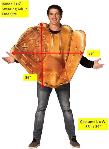 Rasta Imposta Baseball Glove Mitt Halloween Costume, Women and Men, Adult One Size in Saudi Arabia