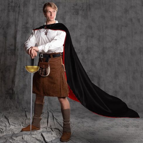 3 Pcs Halloween Pusses Costume Cat Boots Cosplay Outfits Includes Pusses Cloak Leather Holder Belt and Sword for Halloween Costume Accessory in Saudi Arabia