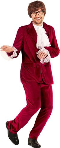 Morph Swinger Costume With Wig Groovy 60s Costumes For Men 60s Costume For Mens Halloween Costumes For Men in Saudi Arabia