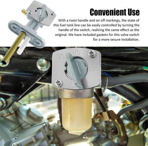 Fuel Tank Petcock Valve, Petcock Fuel Shutoff Valve, Gas Tank Shut Off Switch with Gasket, Motorcycles Accessories Gas Switch Line Plug Assembly Compatible with LTZ400, LTZ 250, YFM 600 in Saudi Arabia